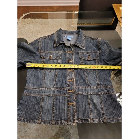 Duck Head Women's Blue Denim Cotton Long Sleeve Buttons Style Stretch Jacket L - Picture 9 of 11